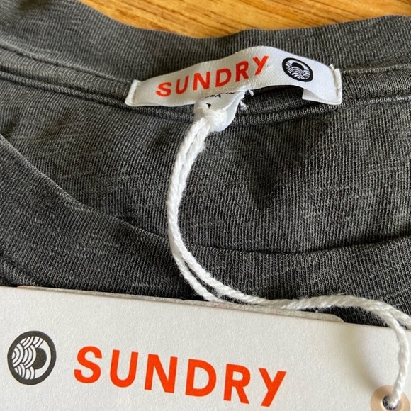 NWT Sundry Slub Mini Dress Size 1 (Small) Pigment Charcoal Gray - Picture 8 of 9